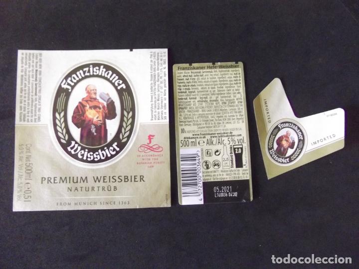 Old Labels: CERVEZA-V9ET-9-ETIQUETAS-FRANZISKANER.