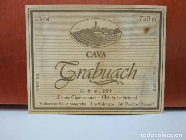 Etiquetas antiguas: ANTIGUA ETIQUETA, CAVA GRABUACH
