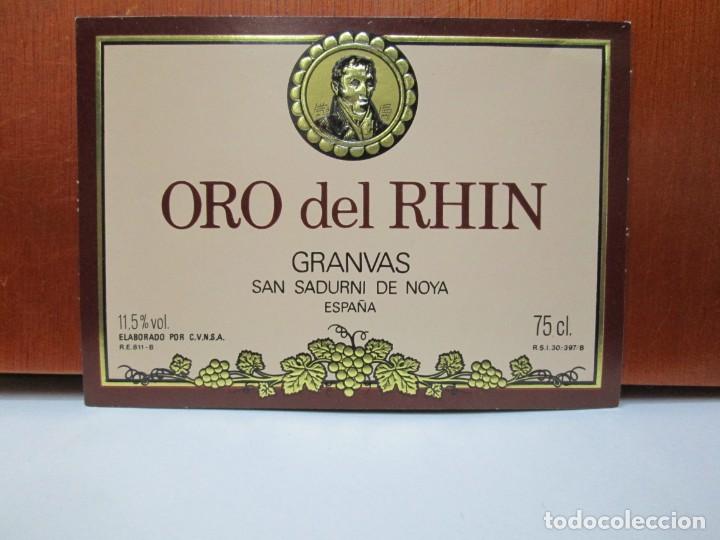 Etichette antiche: ANTIGUA ETIQUETA, ORO DEL RHIN GRANVAS