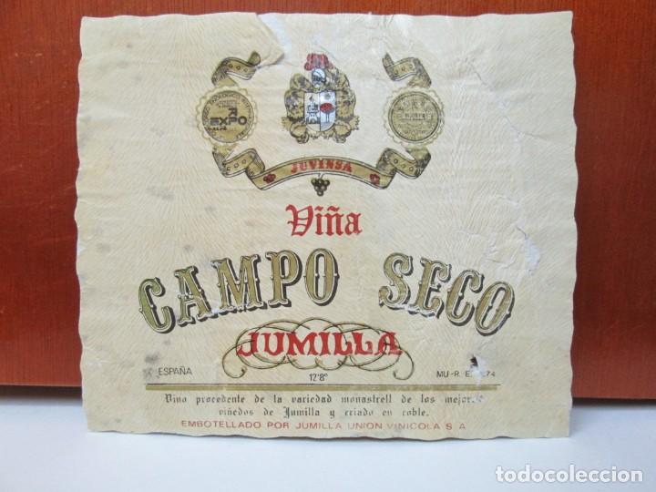 &Eacute;tiquettes anciennes: ANTIGUA ETIQUETA, CAMPO SECO-JUMILLA