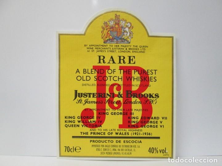 Etiquetas antiguas: ANTIGUA ETIQUETA, WHISKY J-B. 2 ETIQUETAS