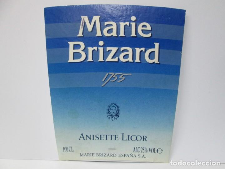Etiquetas antiguas: ANTIGUA ETIQUETA, MARIE BRIZARD, ANISETTE LICOR, 2 ETIQUETAS