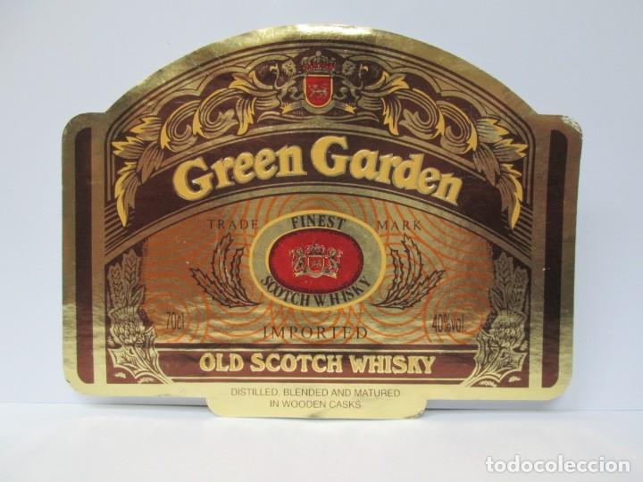 Etiquetas antiguas: ANTIGUA ETIQUETA, CREEM GARDEN OLD SCOTCH WHISKY 2 ETIQUETAS