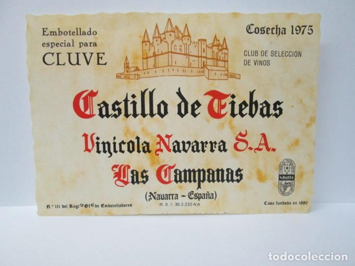 &Eacute;tiquettes anciennes: ANTIGUA ETIQUETA, CASTILLO DE TIEBAS, 2 ETIQUETAS