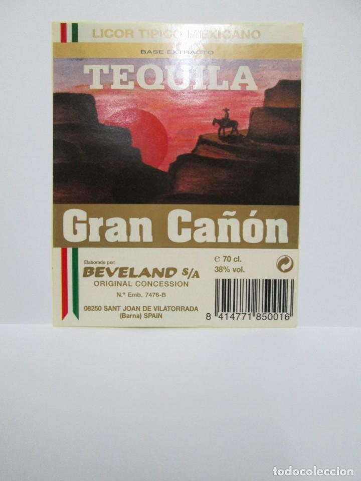 Etichette antiche: ANTIGUA ETIQUETA TEQUILA GRAN CA&Ntilde;ON