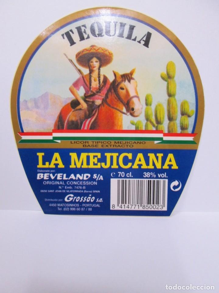 Etichette antiche: ANTIGUA ETIQUETA, TEQUILA LA MEJICANA