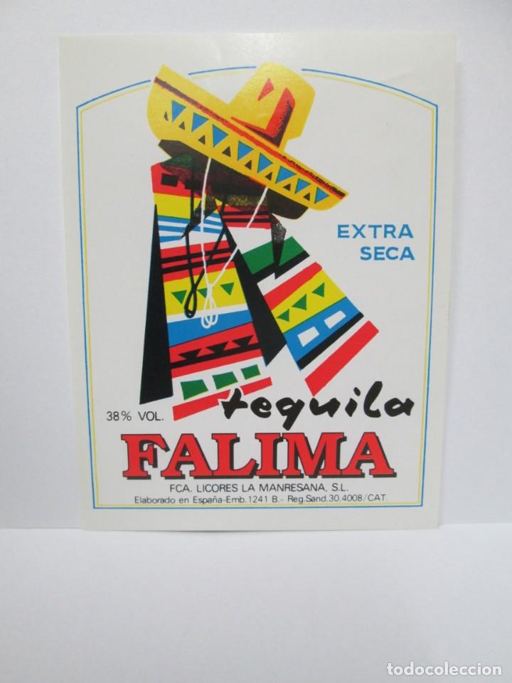 Etichette antiche: ANTIGUA ETIQUETA TEQUILA FALIMA