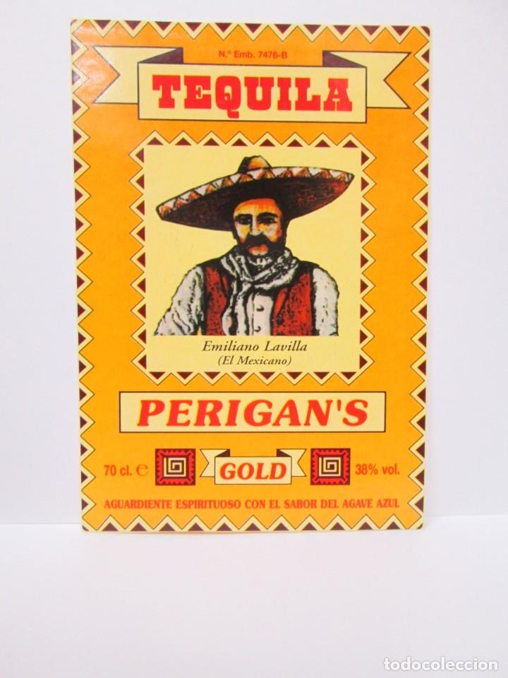 Etichette antiche: ANTIGUA ETIQUETA, TEQUILA PERIGAN'S