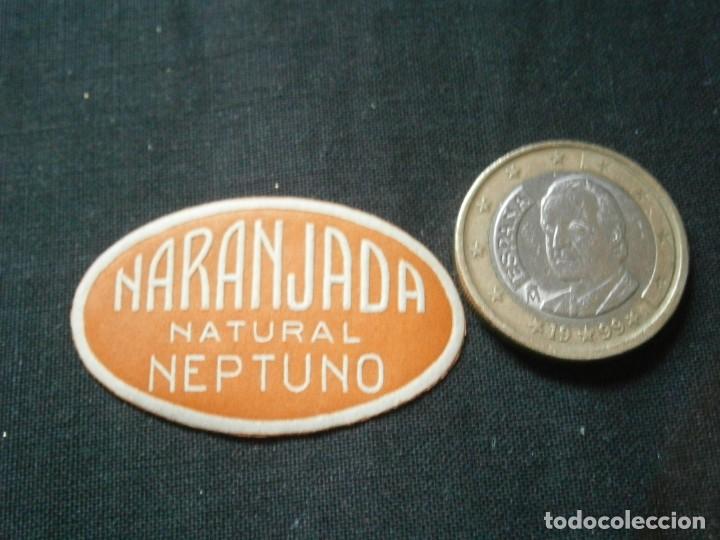 Old Labels: ATIQUETA PUBLICITARIA A&Ntilde;OS 30/40. NARANJADA NATURAL NEPTUNO