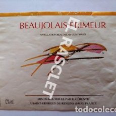 Etiquetas antiguas: ANTIGUA ETIQUETA DE VINO FRANCES - BEAUJOLAIS PRIMEUR - 1996 -
