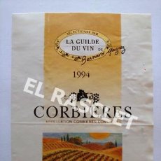 Etiquetas antiguas: ANTIGUA ETIQUETA DE VINO FRANCES - CORBIERES - 1994 -
