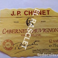 Etiquetas antiguas: ANTIGUA ETIQUETA DE VINO FRANCES - J.P. CHENET - CABERNET SAUVIGNON - 1996 -