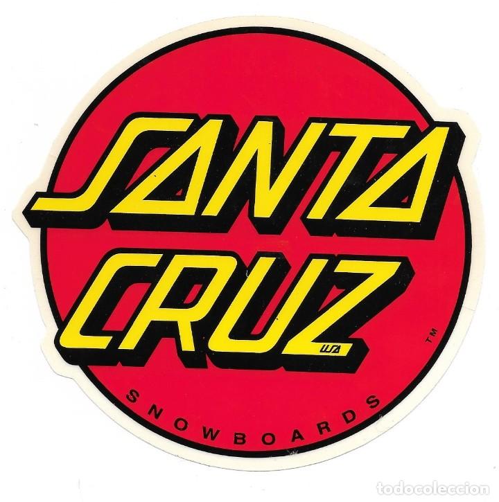 Etiquetas antiguas: Etiqueta adhesiva de la marca Santa Cruz a&ntilde;os 90