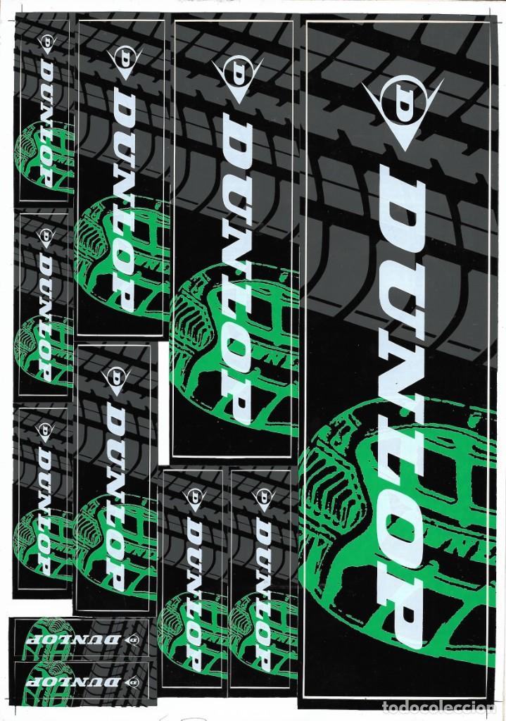 Etiquetas antiguas: Etiquetas adhesivas de DUNLOP