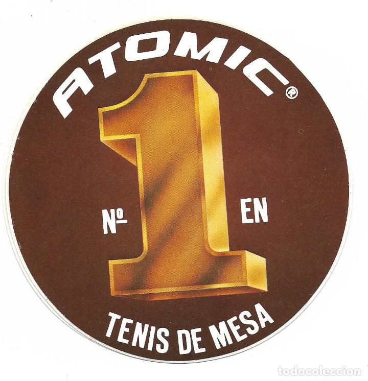 Etiquetas antiguas: Etiqueta adhesiva ATOMIC de Tenis de mesa