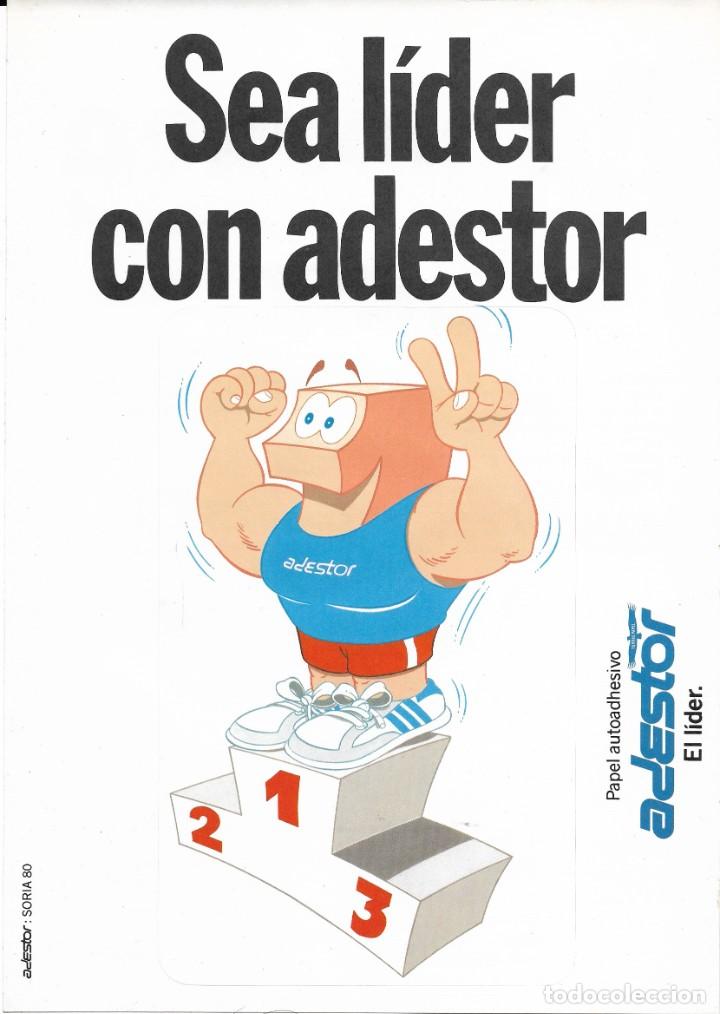 Etiquetas antiguas: Etiqueta adhesiva de propaganda de la empresa adestor