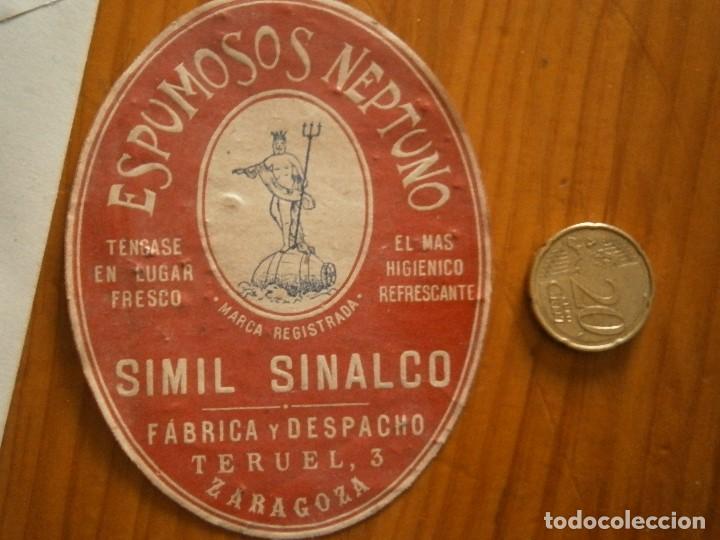 Etichette antiche: ESPUMOSOS NECTUNO,&iexcl;&iexcl; ETIQUETA DE ,ZARAGOZA''A&Ntilde;OS 30 40&iexcl;UNICA EN TC&iexcl;DISPONEMOS MAS DE 100.000,