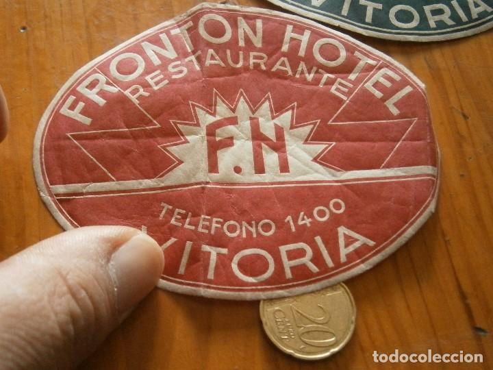 Etiquetas antiguas: HOTEL FRONTON,VITORIA&iexcl;ETIQUETA,DE,IMPRENTA,A&Ntilde;OS 30,40,UNICA,EN,TC,DISPONEMOS,MAS.DE,.100.000,