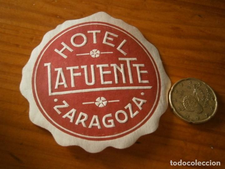 Etiquetas antiguas: ETIQUETA A&Ntilde;OS 30/40, HOTEL LA FUENTE (ZARAGOZA)
