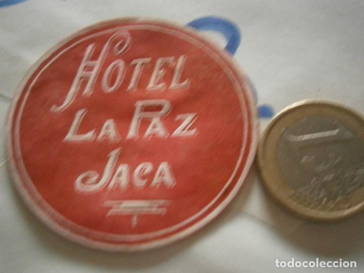Etiquetas antiguas: ETIQUETA A&Ntilde;OS 30/40, HOTEL LA PAZ (JACA)