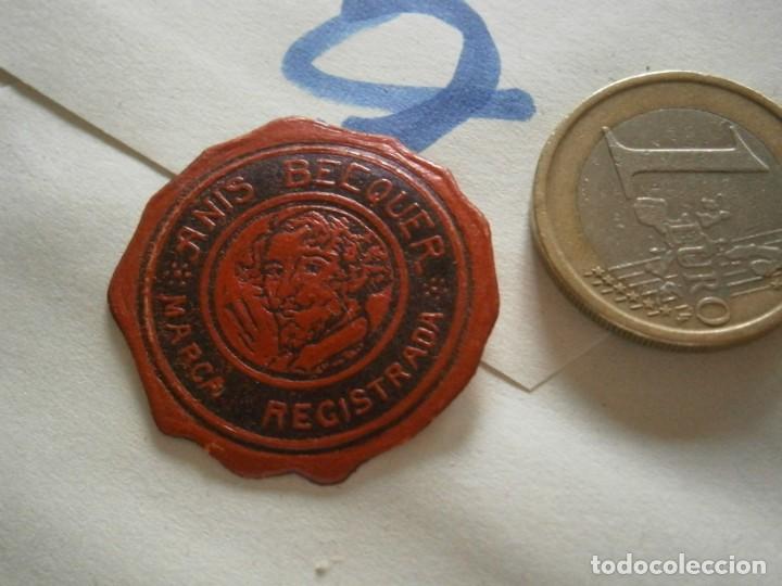 Etiquetas antiguas: ETIQUETA A&Ntilde;OS 30/40, ANIS BECQUER, MARCA REGISTRADA.