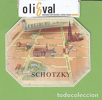 Etiquetas antiguas: ETIQUETA HOTEL SCHOTZKY FREIBURG SUIZA EH418