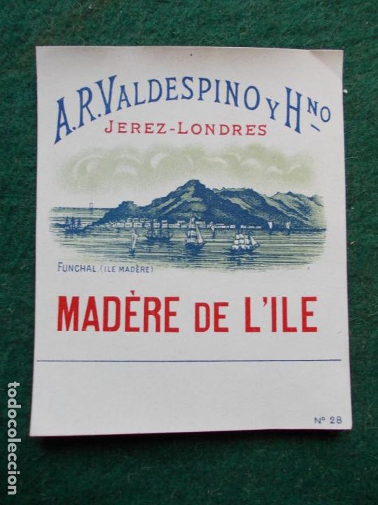 Old Labels: VALDESPINO MAD&Eacute;RE JEREZ LONDRES