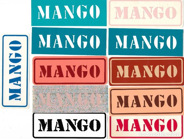 Etiquetas antiguas: Etiquetas adhesivas de MANGO. A&ntilde;os 80-90s