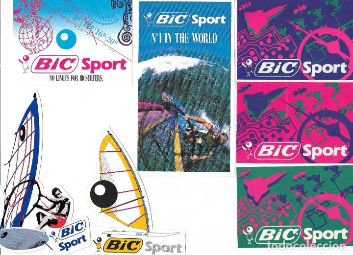Etiquetas antiguas: Etiquetas adhesivas de la casa deportiva BIC, A&ntilde;os 80-90