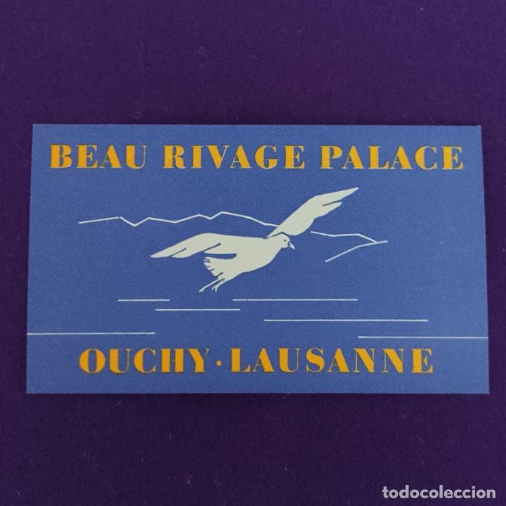 Etiquetas antiguas: ANTIGUA ETIQUETA DE HOTEL. BEAU RIVAGE PALACE. OUCHY. LAUSANNE.