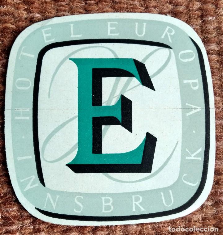 Etiquetas antiguas: ETIQUETA HOTEL EUROPA - INSBRUCK