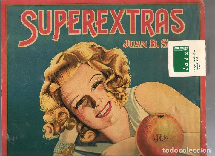 Old Labels: CARTEL ETIQUETA NARANJAS SUPEREXTRAS JUAN SANZ, ... nni