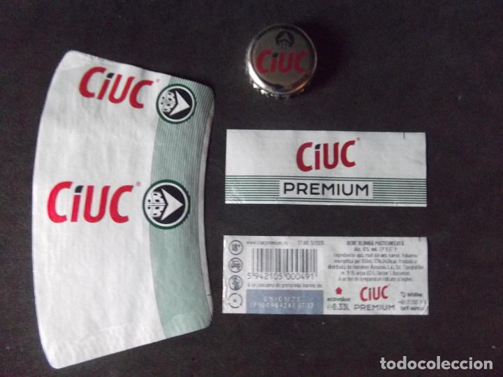 Old Labels: CERVEZA-V9-K-5-ETIQUETAS Y CHAPA-CIUC-PREMIUM