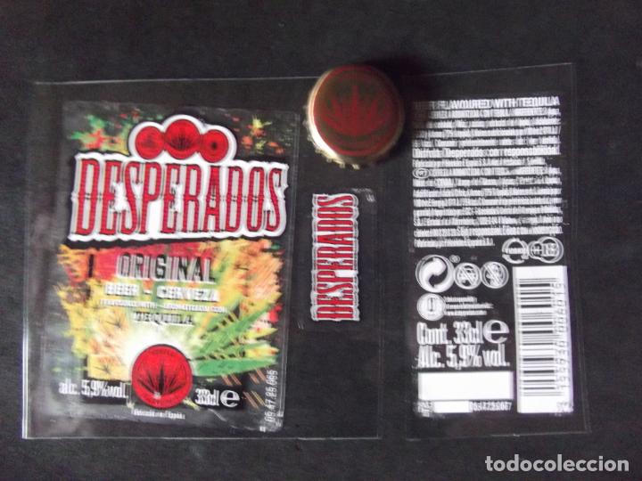 Alte Etiketten: CERVEZA-V9-K-5-ETIQUETAS Y CHAPA-DESPERADOS