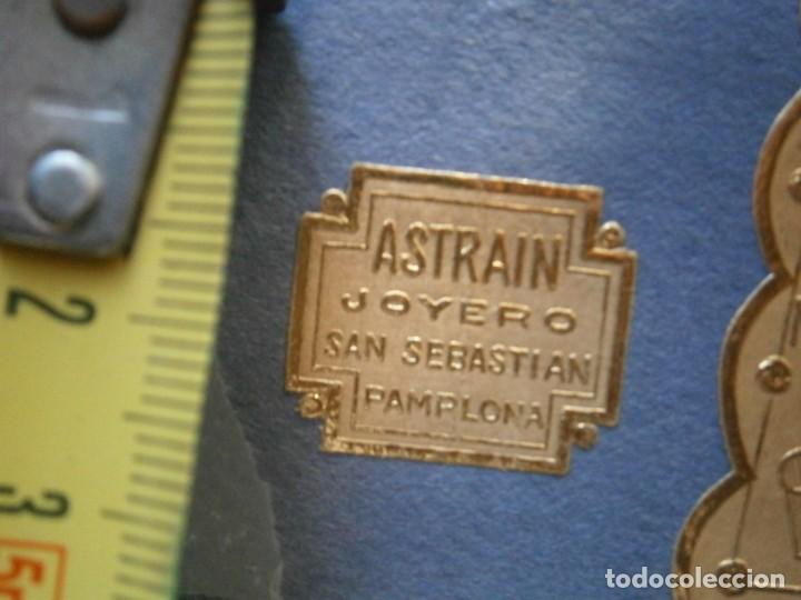 Etiquetas antiguas: preciosa etiqueta de,una,vieja, imprenta a&ntilde;os 40 50'astrain joyero,san sebastian ,pamplona