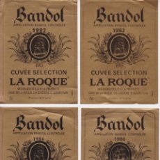 Etiquetas antiguas: 16 ETIQUETAS DE VINO BANDOL, CAVE DE LA ROQUE - CADIÈRE D'AZUR (FRANCE)