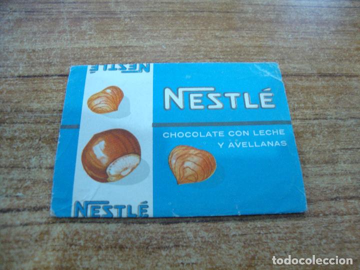 Etichette antiche: ETIQUETA ENVOLTORIO CHOCOLATE CON LECHE Y AVELLANAS NESTLE