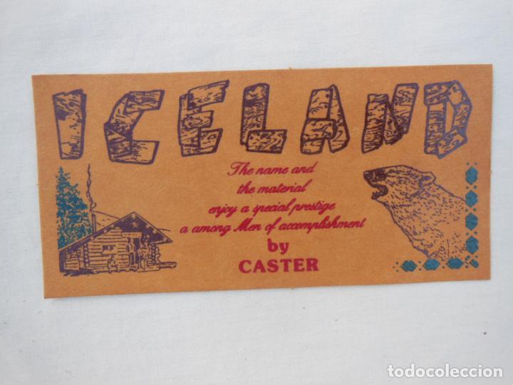 Alte Etiketten: Antigua Etiqueta Vaqueros : ICELAND BY CASTER