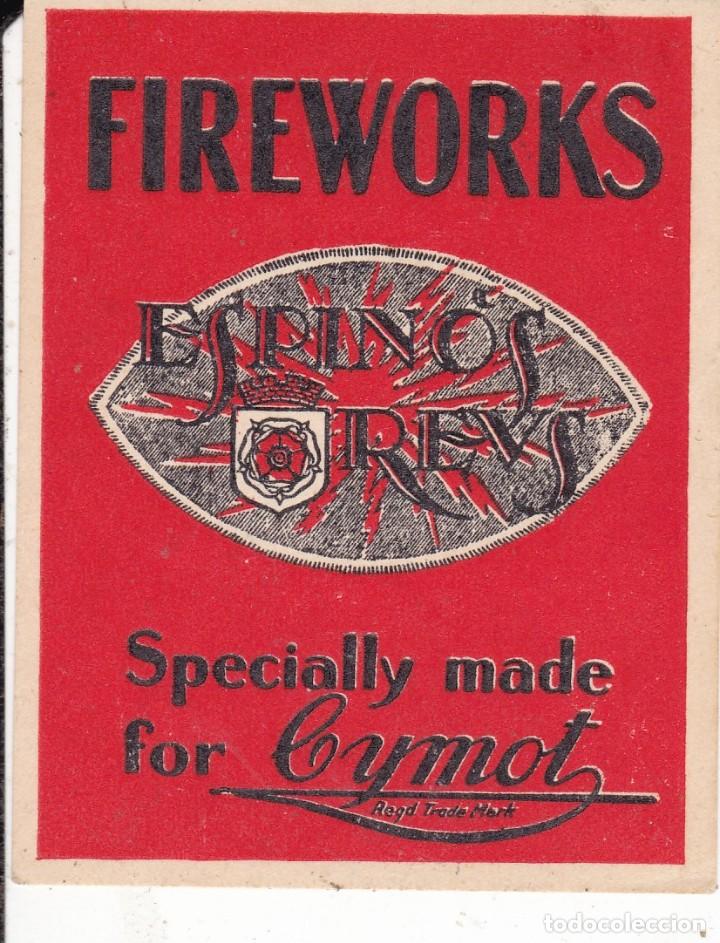 Etiquetas antiguas: Etiqueta Espinos Reus Fireworks Reus Tarragona