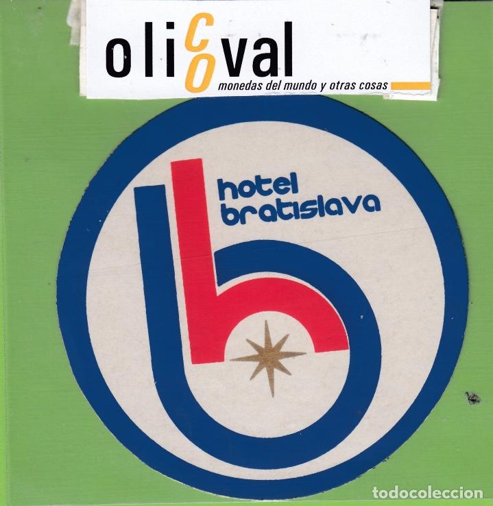 Etiquetas antiguas: ETIQUETA HOTEL BRASTILAVA CHESCOLOVAQUIA 92 mm EH3115