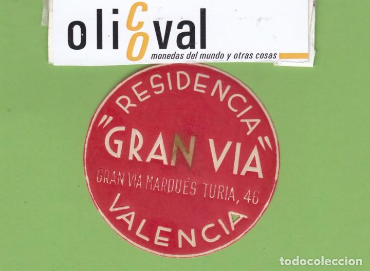Etiquetas antiguas: ETIQUETA HOTEL RESIDENCIA GRANVIA VALENCIA EH3152