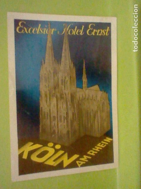 Etiquetas antiguas: ETIQUETA MALETA RETRO HOTEL EXCELSIOR KOLN COLONIA 9,5 X 6,5 CMS ORIGINAL