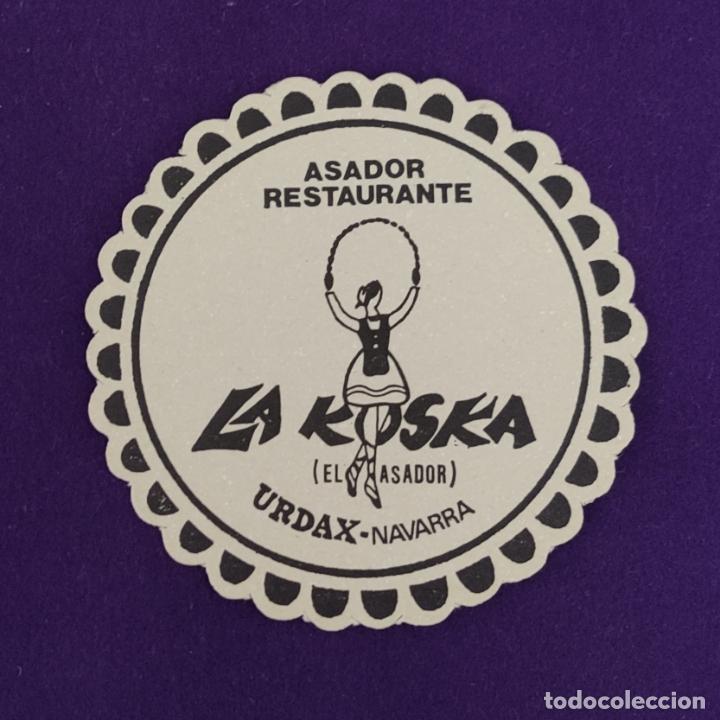 Etichette antiche: POSAVASOS DE URDAX (NAVARRA). ASADOR RESTAURANTE LA KOSKA.