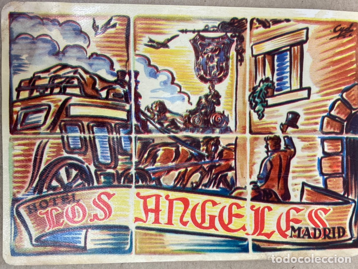 Etiquetas antiguas: Etiqueta de Hotel &Aacute;ngeles Madrid