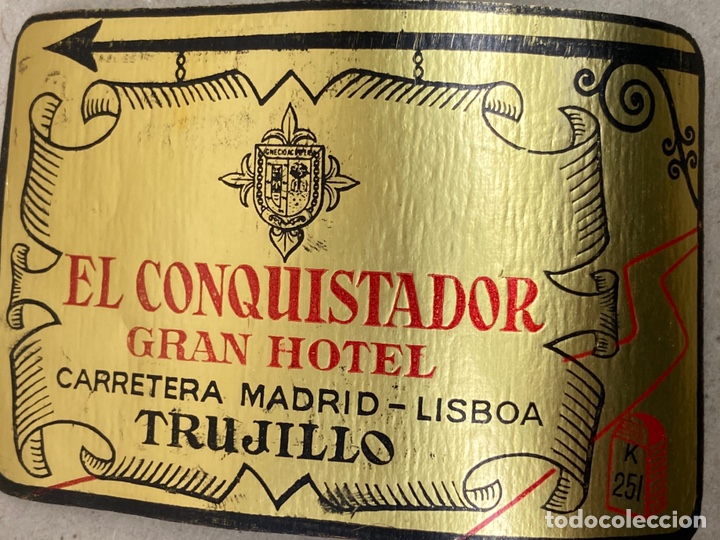 Etiquetas antiguas: Etiqueta de Hotel El Conquistador