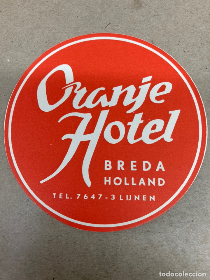 Etiquetas antiguas: Etiqueta Oranje Hotel
