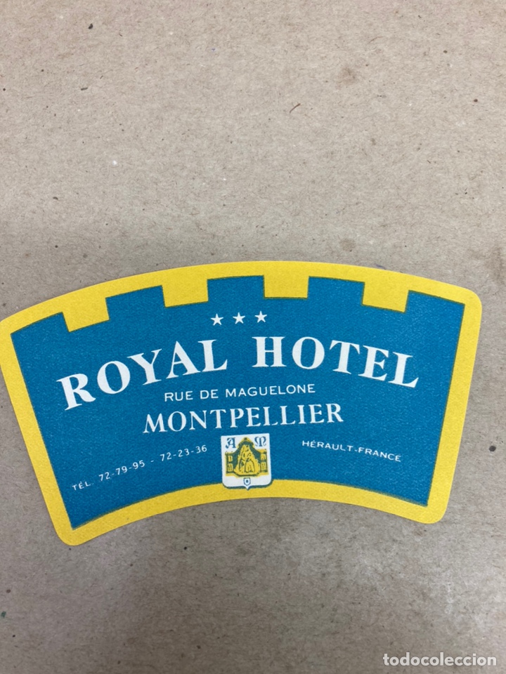 Etiquetas antiguas: Etiqueta de Hotel Royal