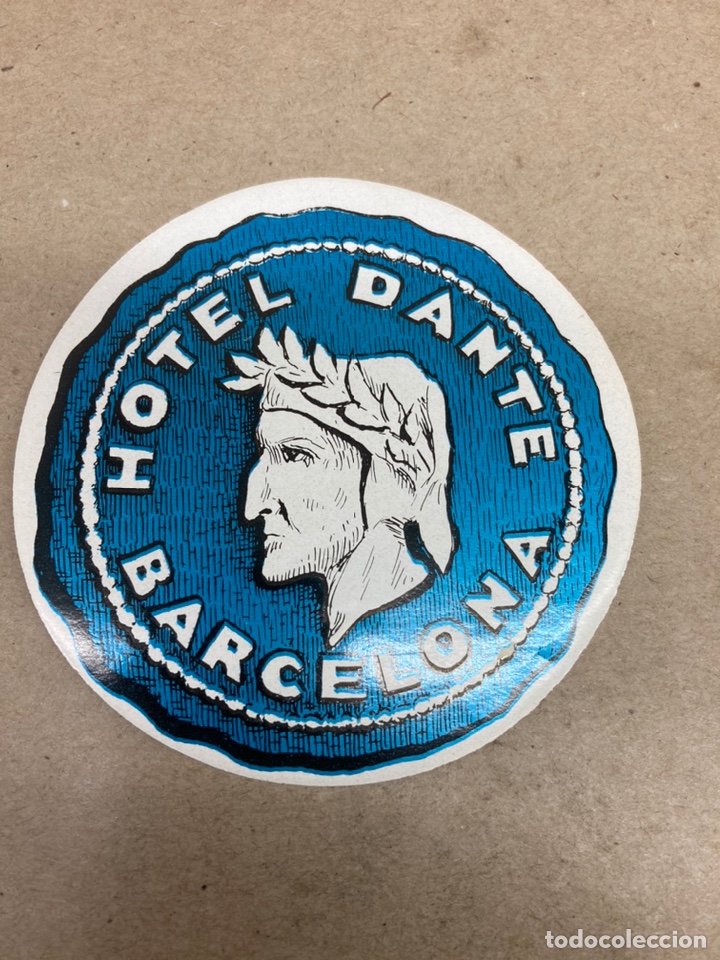 Etiquetas antiguas: Etiqueta de Hotel Dante Barcelona
