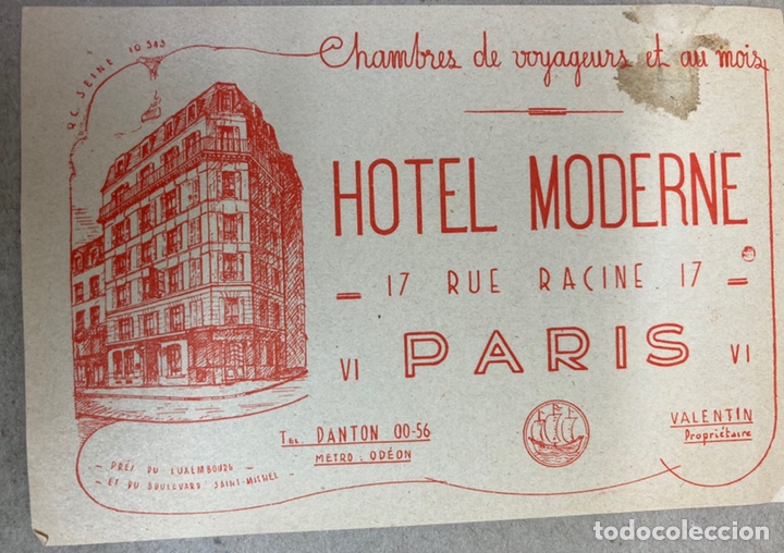 Etiquetas antiguas: Etiqueta de Hotel Moderno