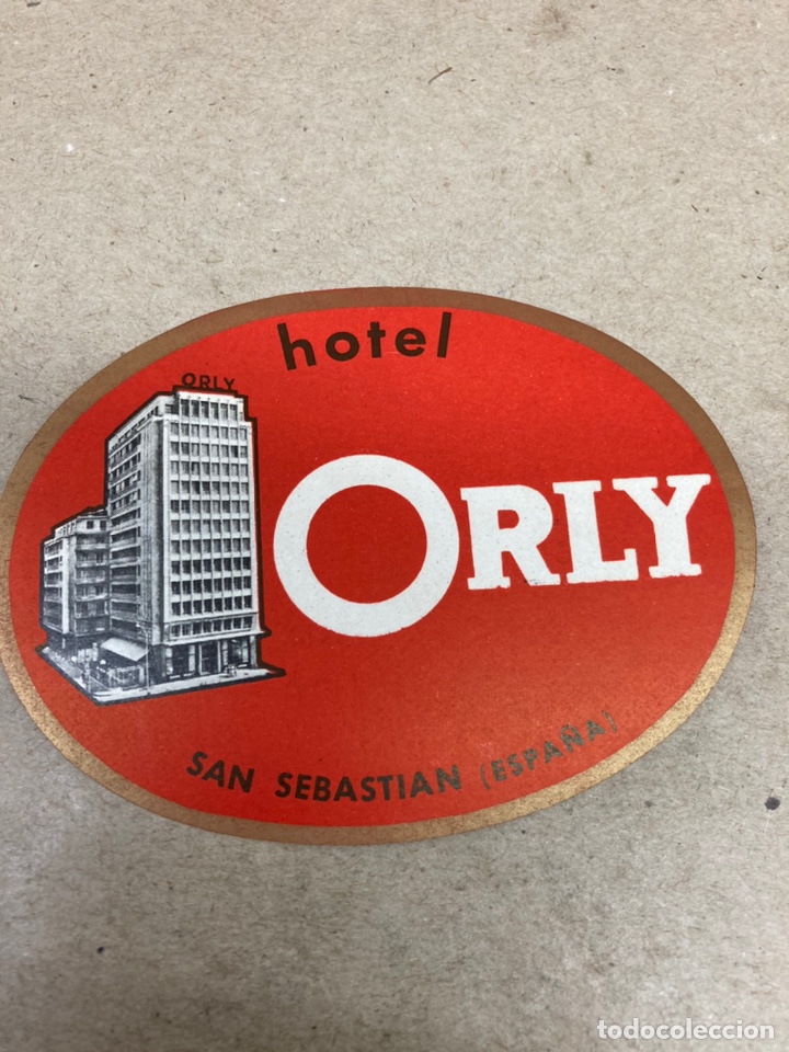 Etiquetas antiguas: Etiqueta de Hotel Orly San Sebasti&aacute;n